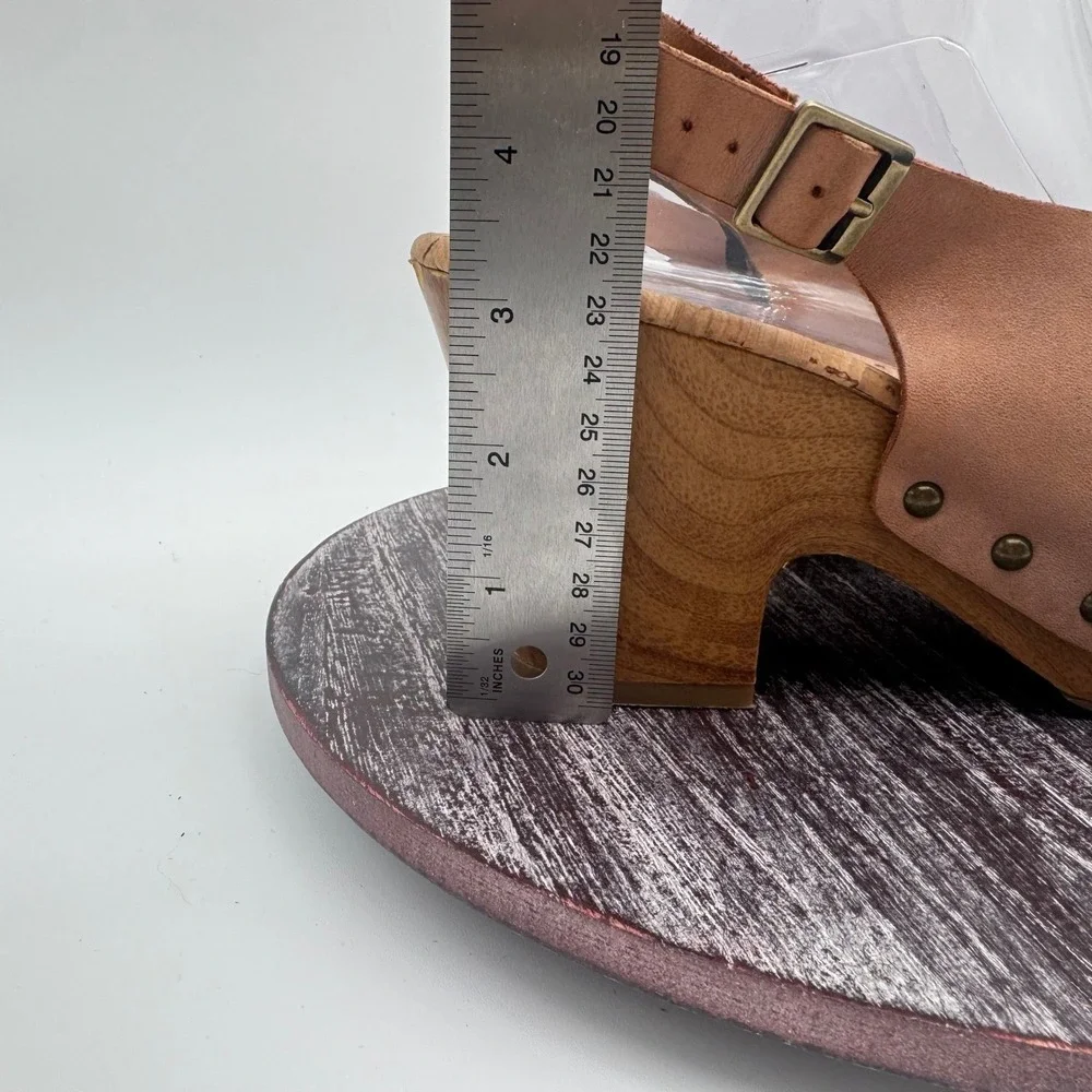 Korks by Kork Ease Sandals Women 9.5 Leather Wedge Slingback Comfort Shoes‎ Tan